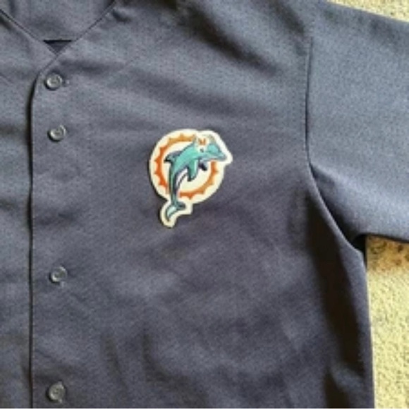 Miami Dolphins Ricky Williams Baseball Jersey Rare Size L - Picture 5 of 6